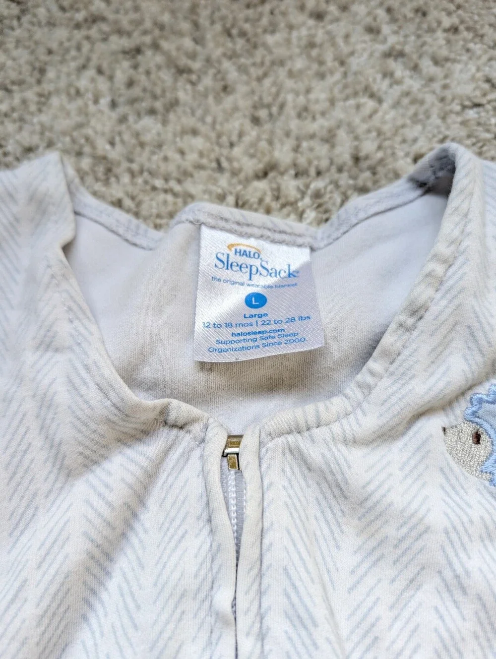 Halo Cotton SleepSack Cotton Large 12-18 Months